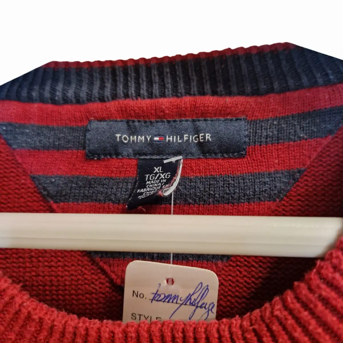 Pull col rond Tommy Hilfiger Rouge