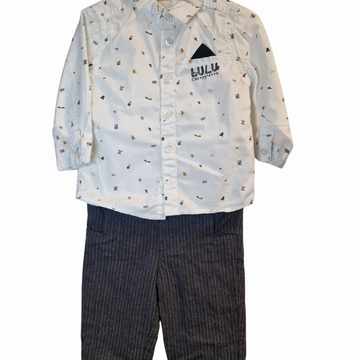 Ensemble chemise + pantalon 12MOIS
