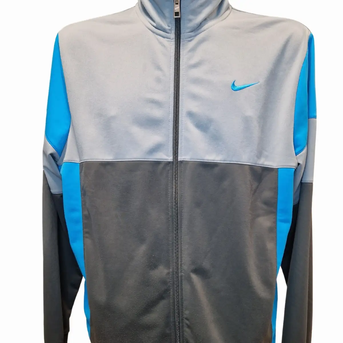 Veste Zip Adidas - Grise & Bleu - Taille XL