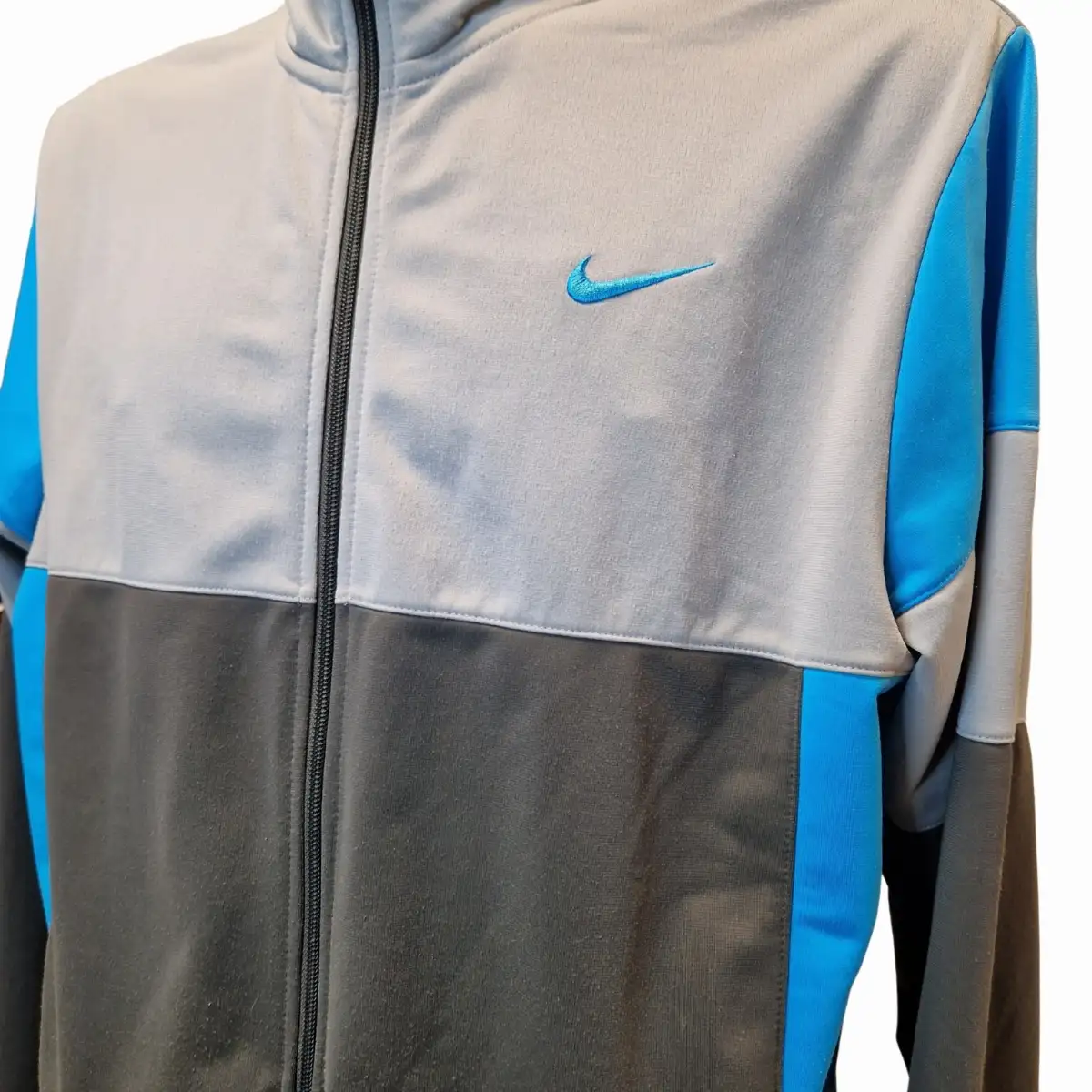 Veste Zip Adidas - Grise & Bleu - Taille XL