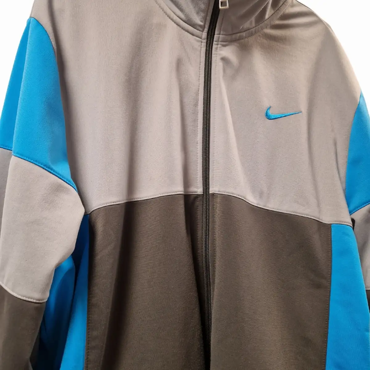 Veste Zip Adidas - Grise & Bleu - Taille XL
